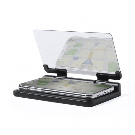 Support pour mobile avec écran réfléchissant et base antidérapante pour voiture