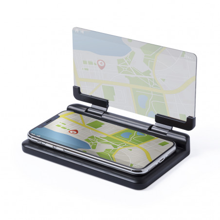 Support pour mobile avec écran réfléchissant et base antidérapante pour voiture