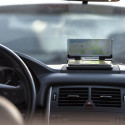 Support pour mobile avec écran réfléchissant et base antidérapante pour voiture