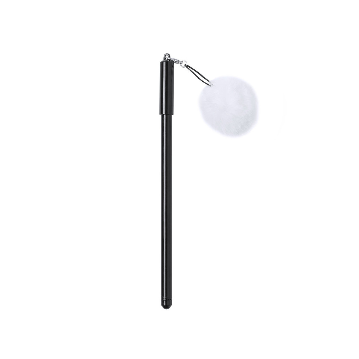 Stylo pompon blanc
