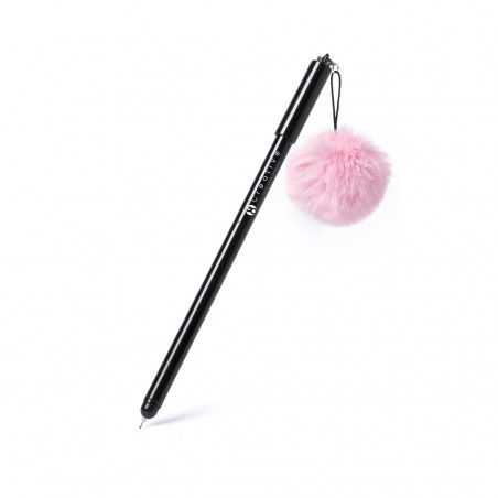 Stylo pompon blanc