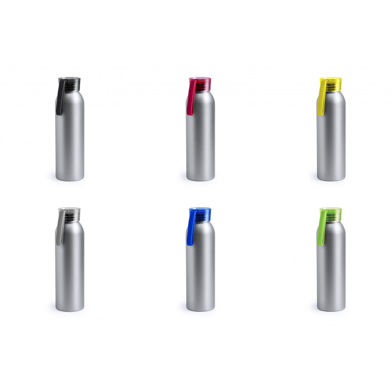 Bidon en Aluminium 650 ml avec Bouchon de Sécurité et Sangle de Transport