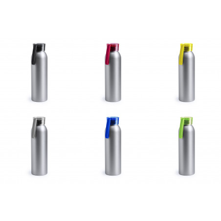Bidon en Aluminium 650 ml avec Bouchon de Sécurité et Sangle de Transport