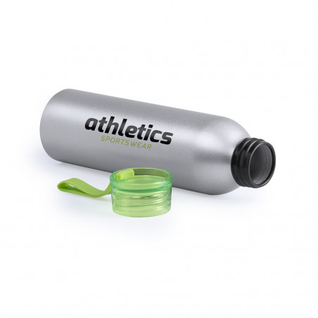 Bidon en Aluminium 650 ml avec Bouchon de Sécurité et Sangle de Transport