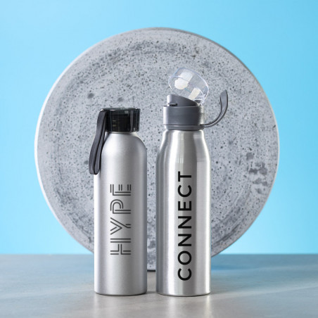 Bidon en Aluminium 650 ml avec Bouchon de Sécurité et Sangle de Transport