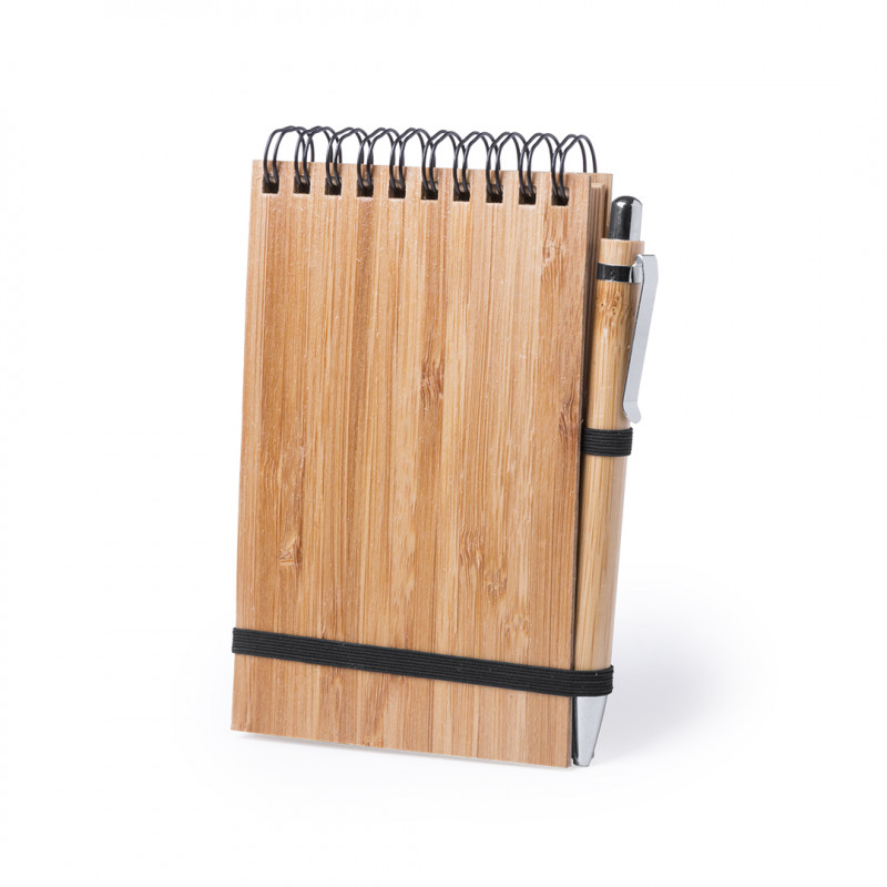 Carnet de poche avec spirale et stylo assorti
