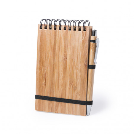 Carnet de poche avec spirale et stylo assorti