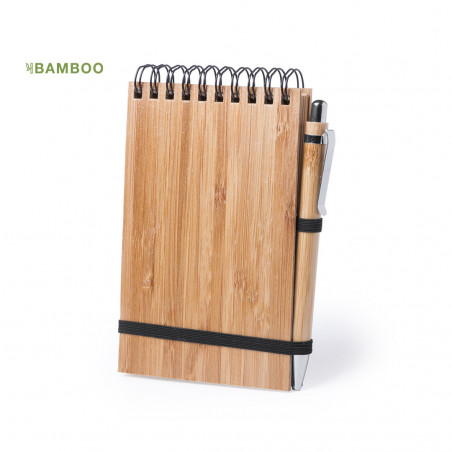 Carnet de poche avec spirale et stylo assorti