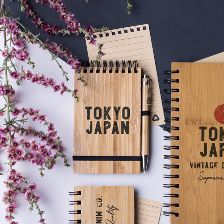 Carnet de poche avec spirale et stylo assorti