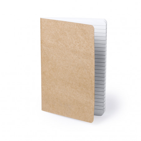 Cahier marron en carton recyclé cousu