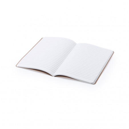 Cahier marron en carton recyclé cousu