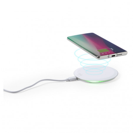 Chargeur sans fil à chargement rapide blanc