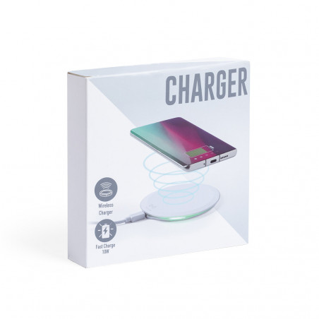 Chargeur sans fil à chargement rapide blanc