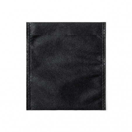 Housse carrée en tissu intissé noir 15x16 cm.