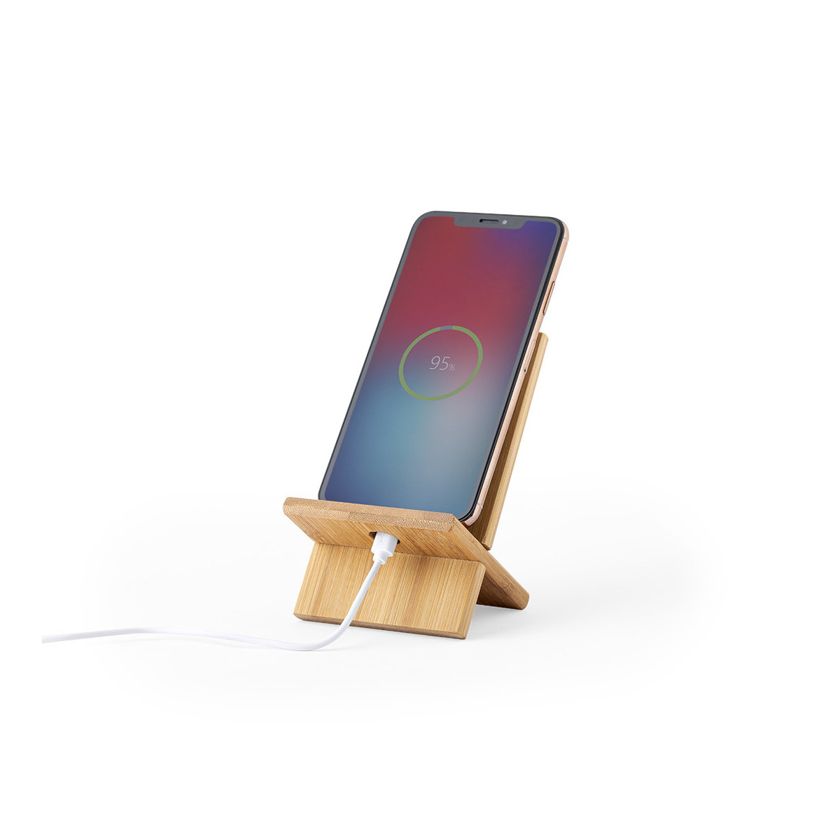 Support pour mobiles en bambou deux pièces