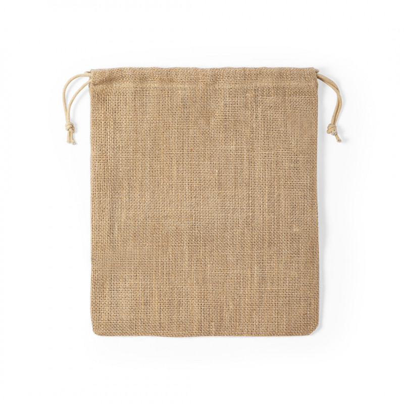 Sac en jute 25x30 avec fermeture à cordons pour présentation