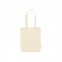 Sac en coton biologique couleur naturelle avec anses longues