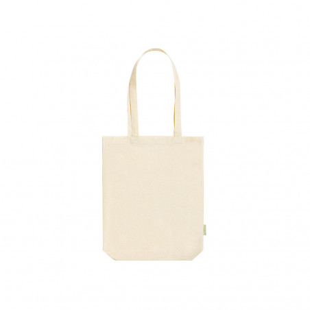 Sac en coton biologique couleur naturelle avec anses longues