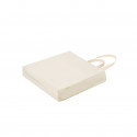 Sac en coton biologique couleur naturelle avec anses longues