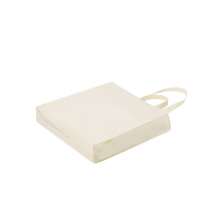 Sac en coton biologique couleur naturelle avec anses longues