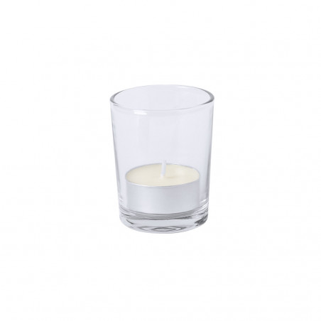 Bougie parfumée dans un pot en verre présentée dans une boîte en bois spéciale Noël