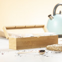 Boîte à thé en bambou avec couvercle en verre Élégance et organisation dans votre cuisine