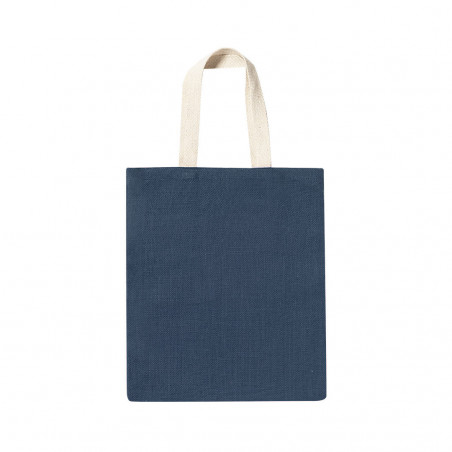 Sac en jute de plusieurs couleurs et anses en coton de couleur naturelle