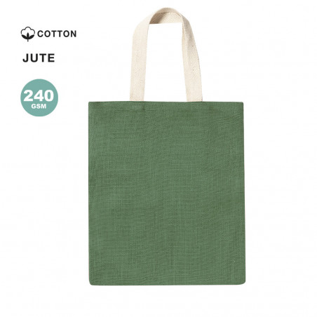 Sac en jute de plusieurs couleurs et anses en coton de couleur naturelle