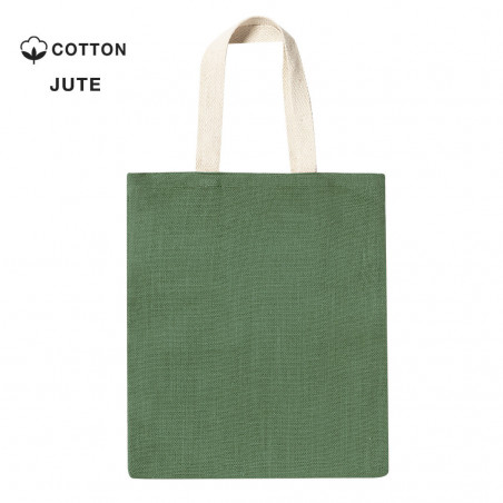 Sac en jute de plusieurs couleurs et anses en coton de couleur naturelle