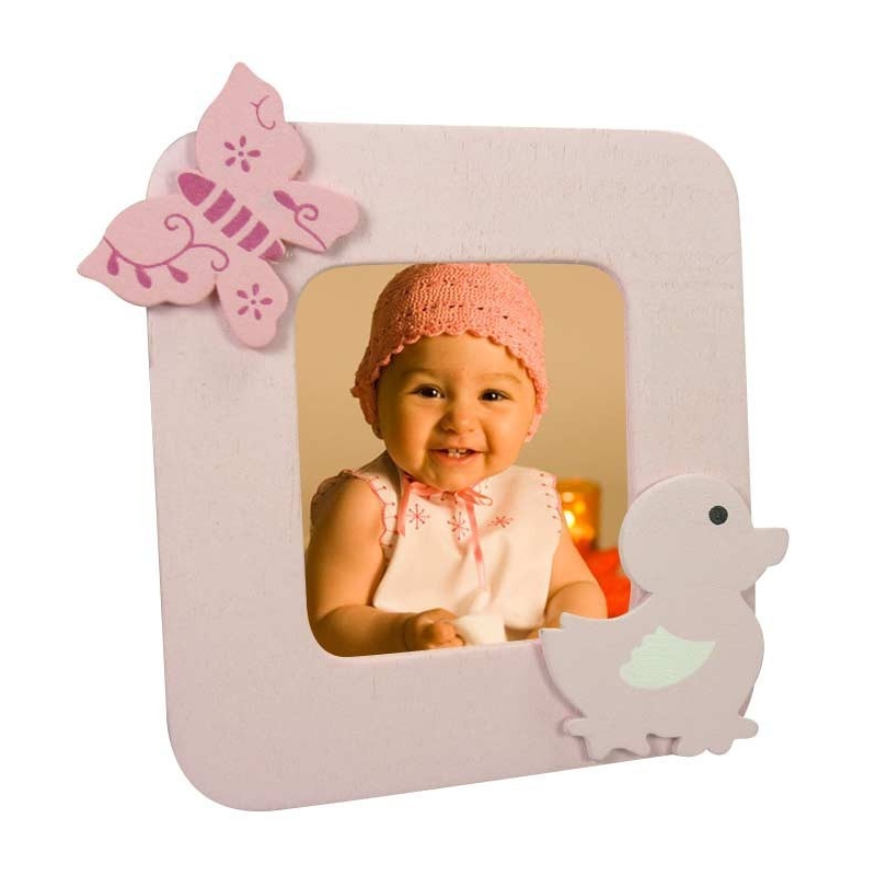 Cadre photo bébé en bois