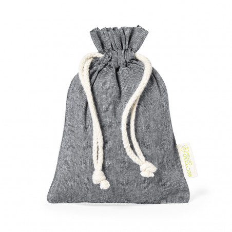 Sac de présentation 15x21 en coton recyclé avec fermeture à cordon de plusieurs couleurs
