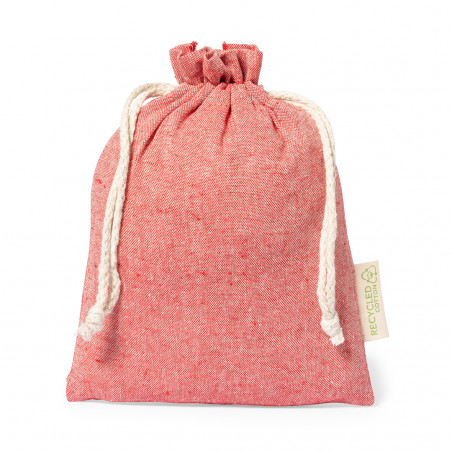 Sac de présentation 15x21 en coton recyclé avec fermeture à cordon de plusieurs couleurs