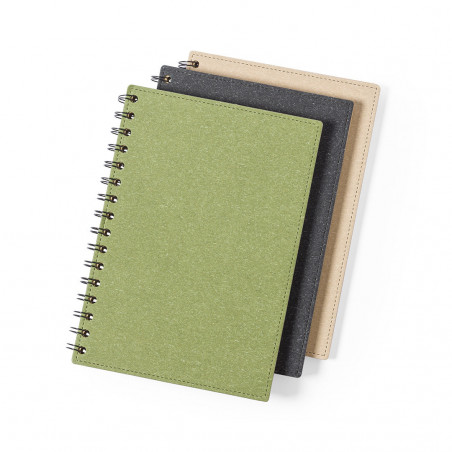 Carnet à anneaux A5 écologique en carton recyclé et style durable