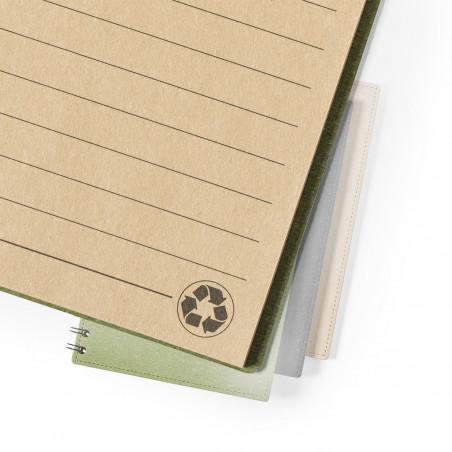 Carnet à anneaux A5 écologique en carton recyclé et style durable
