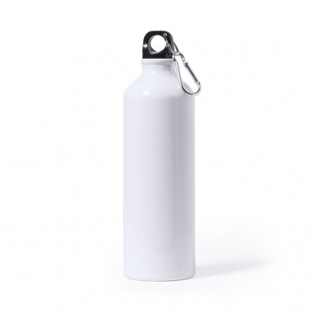 Bidon en aluminium de 800 ml avec mousqueton Design élégant