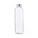 Bouteille transparente en verre avec bouchon en acier