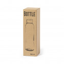 Bouteille transparente en verre avec bouchon en acier