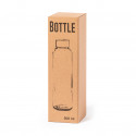 Bouteille transparente en verre avec bouchon en acier