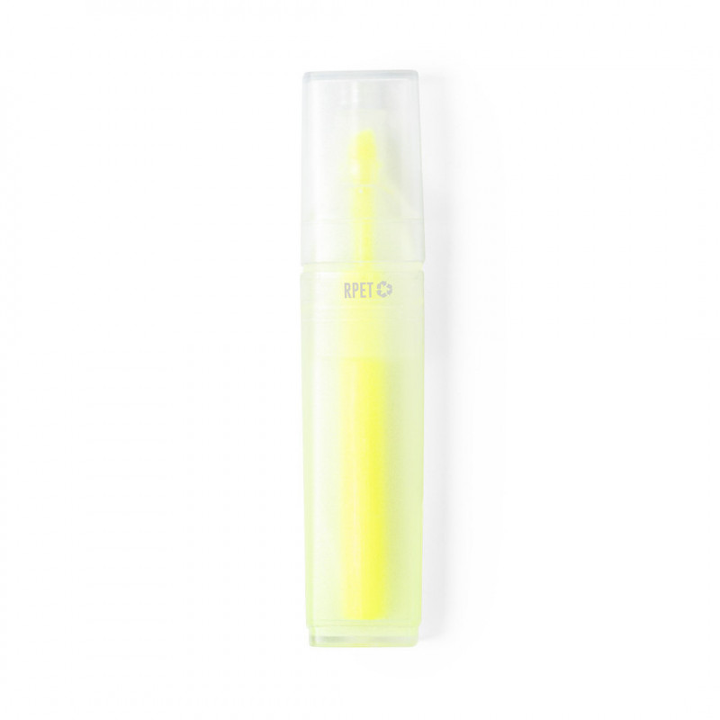 Marqueur fluorescent jaune en plastique recyclé, fournitures scolaires ou de bureau