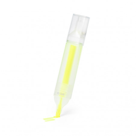 Marqueur fluorescent jaune en plastique recyclé, fournitures scolaires ou de bureau
