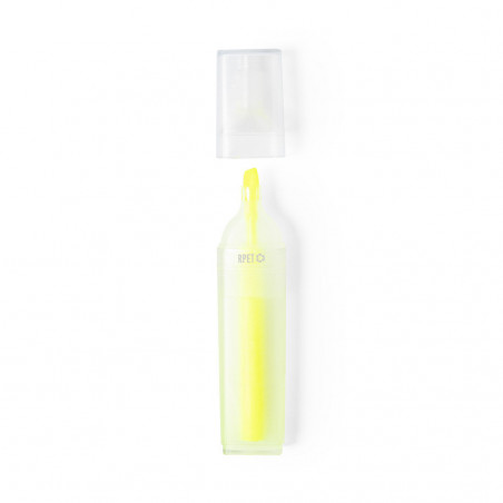 Marqueur fluorescent jaune en plastique recyclé, fournitures scolaires ou de bureau