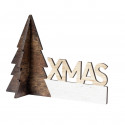 Ornement de Noël en bois bicolore pour table
