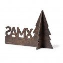 Ornement de Noël en bois bicolore pour table