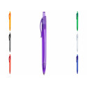 Stylo transparent de couleurs avec clip Détail pratique et économique pour les invités