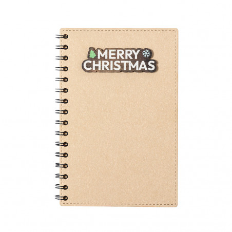 Carnet décoré de noël avec spirale et couverture rigide