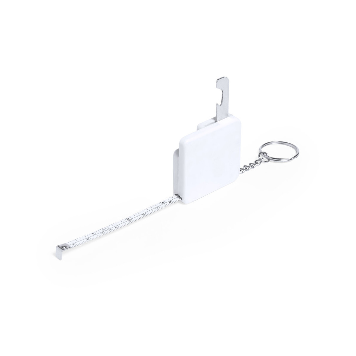 Porte-clé avec mètre et décapsuleur Un détail pratique et original