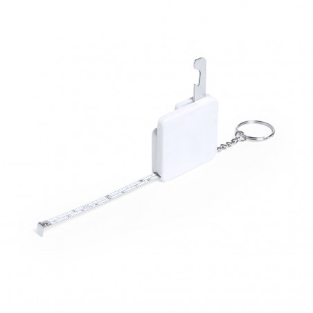 Porte-clé avec mètre et décapsuleur Un détail pratique et original