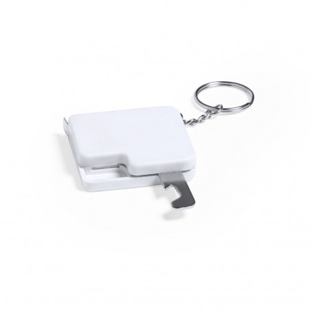Porte-clé avec mètre et décapsuleur Un détail pratique et original