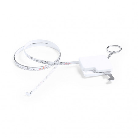 Porte-clé avec mètre et décapsuleur Un détail pratique et original
