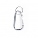 Porte-clés mousqueton en aluminium recyclé avec anneau